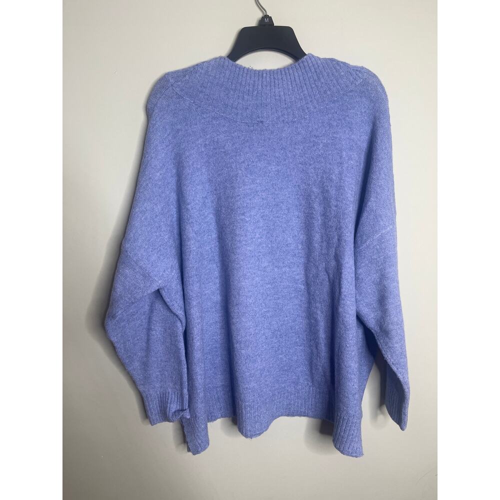 Mudpie Blue Mock Neck Wool Blend Sweater One Size - Picture 5 of 5